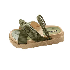 Casual Fairy Roman Style Geometric Shallow Platform Flat Slippers