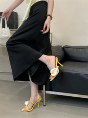 Casual Fashion Open Toe Slip On Back Strap Prom Sandal