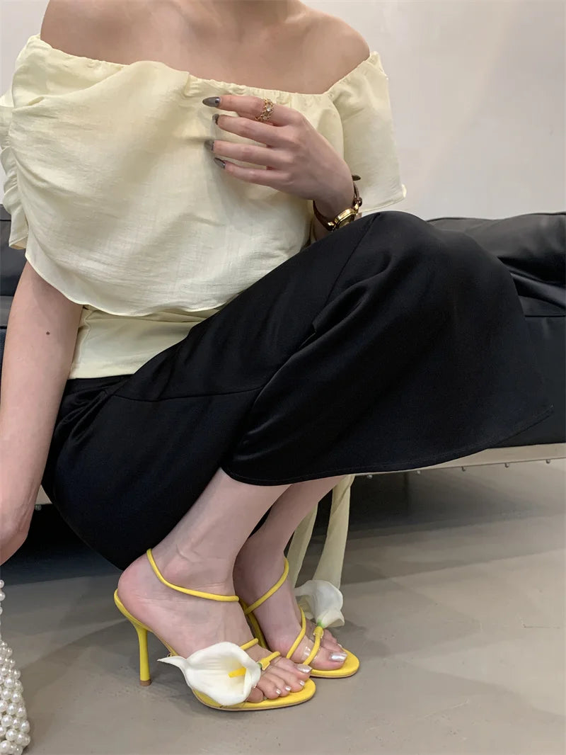 Casual Fashion Open Toe Slip On Back Strap Prom Sandal