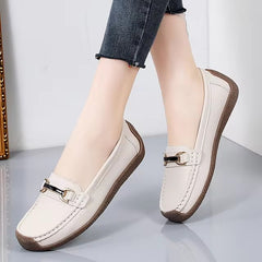 Casual Genuine Leather Flats Luxury Loafers Slip-on Boat Shoes