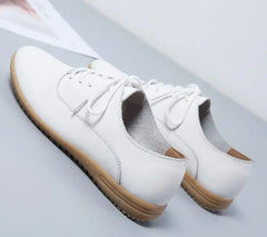 Casual Genuine Leather Loafers Soft Round Toe Flats Shoes