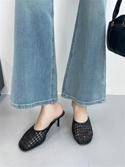 Casual Hollow Out Breathable Mesh Weaving Slippers