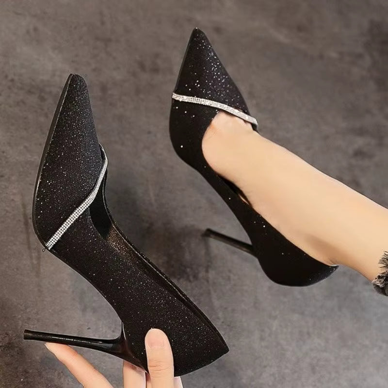 Casual Hollow Pointed Single Shallow Baotou High Heels