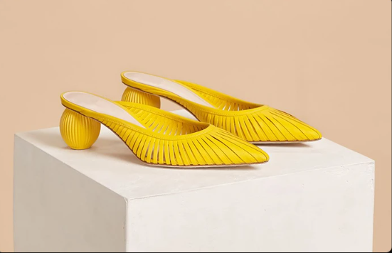 Casual Hollow Stripe Woven Slip-on Pointed Toe Slippers