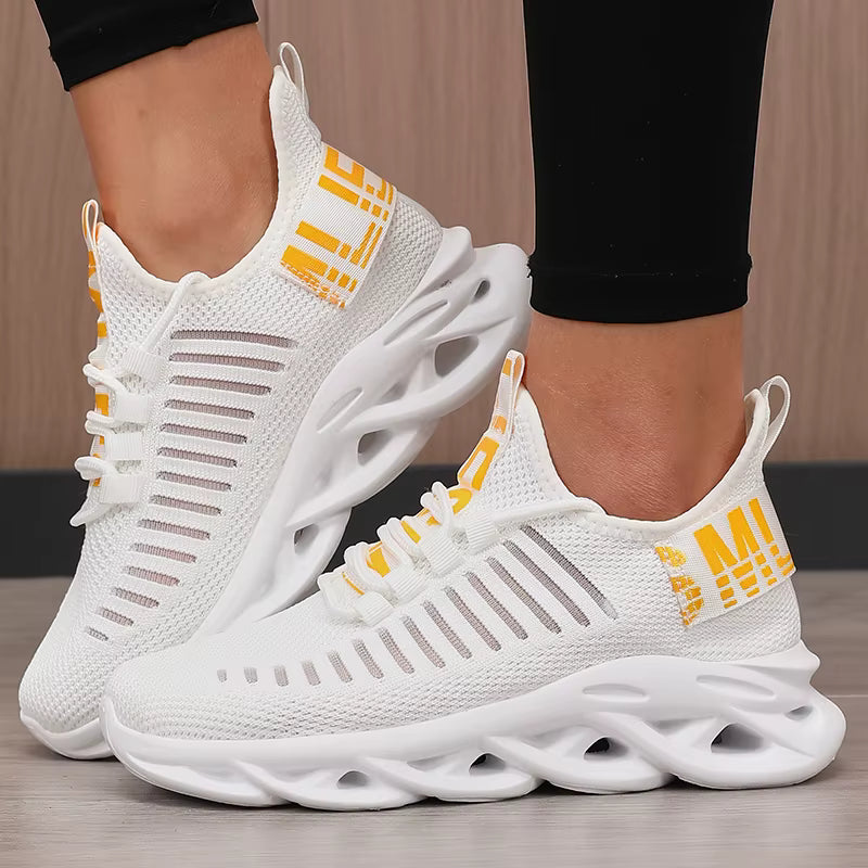 Casual Lace Up Breathable Platform Mesh Jogging Shoes