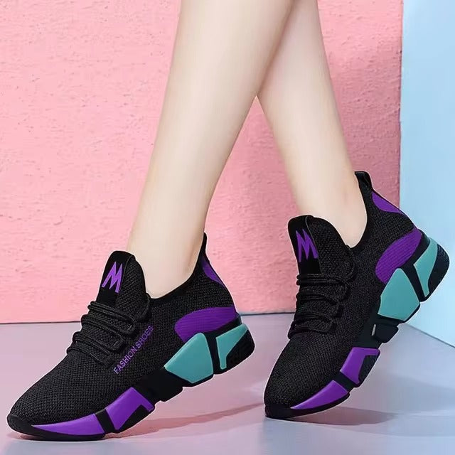 Casual Lace Up Breathable Sports Platform Sneakers Shoes