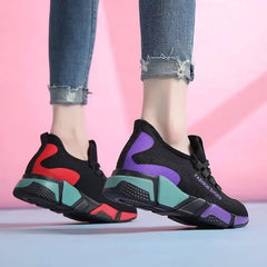 Casual Lace Up Breathable Sports Platform Sneakers Shoes
