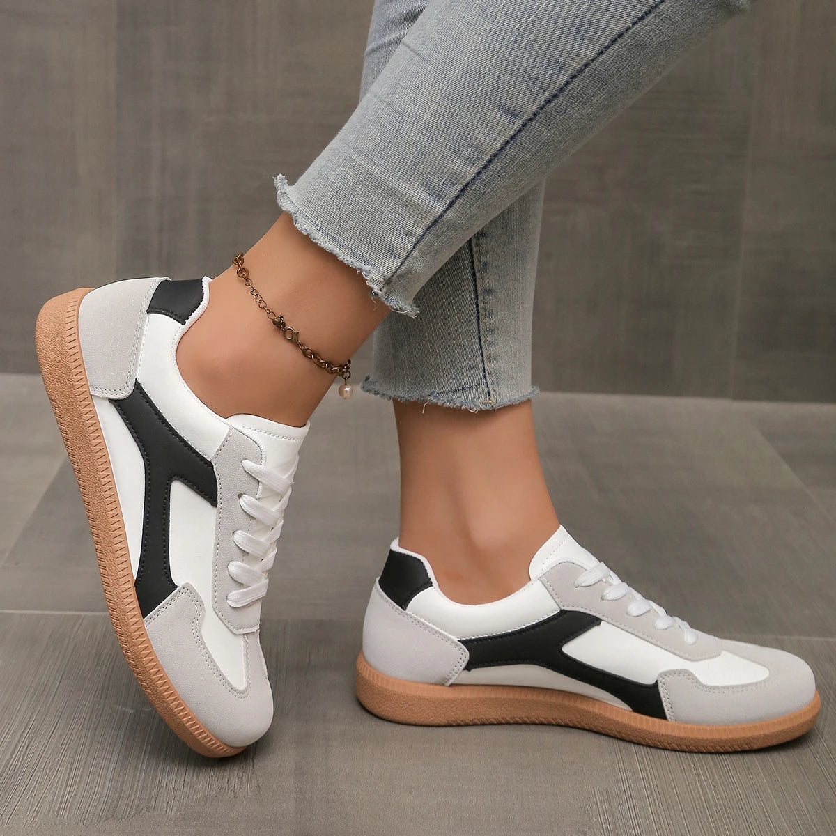Casual Lace-Up Rubber Lightweight And Breathable Suitable Shoes