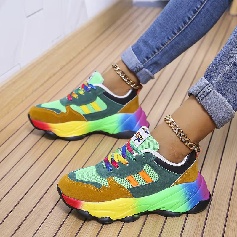 Casual Lace Up Outdoor Sneakers Running Footwear platform Shoes