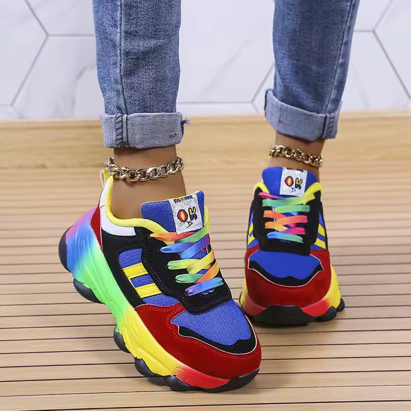 Casual Lace Up Outdoor Sneakers Running Footwear platform Shoes