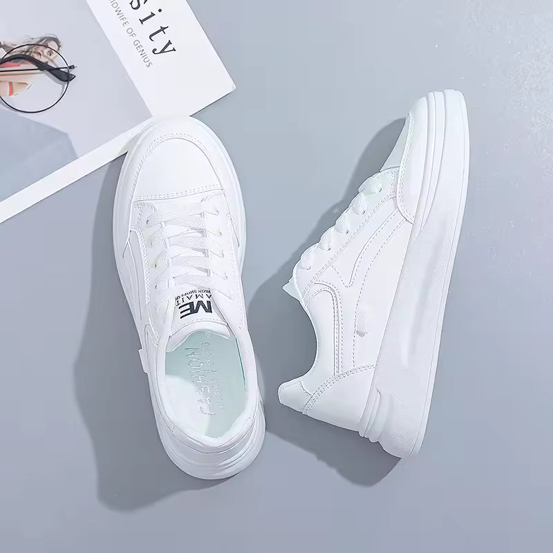 Casual Skateboarding PU Leather Lace-Up Breathable Sneakers
