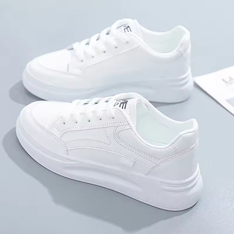 Casual Skateboarding PU Leather Lace-Up Breathable Sneakers