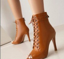Casual Latin Dance Leather Cotton Fabric Stilettos Booties