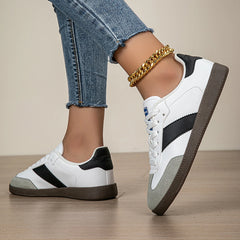 Casual Lightweight Round Toe Non-Slip Lace-Up Low Heel Sports Shoes