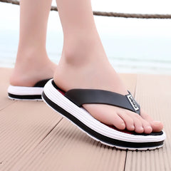 Casual Massage Striped Flip Flops Beach Style Slippers