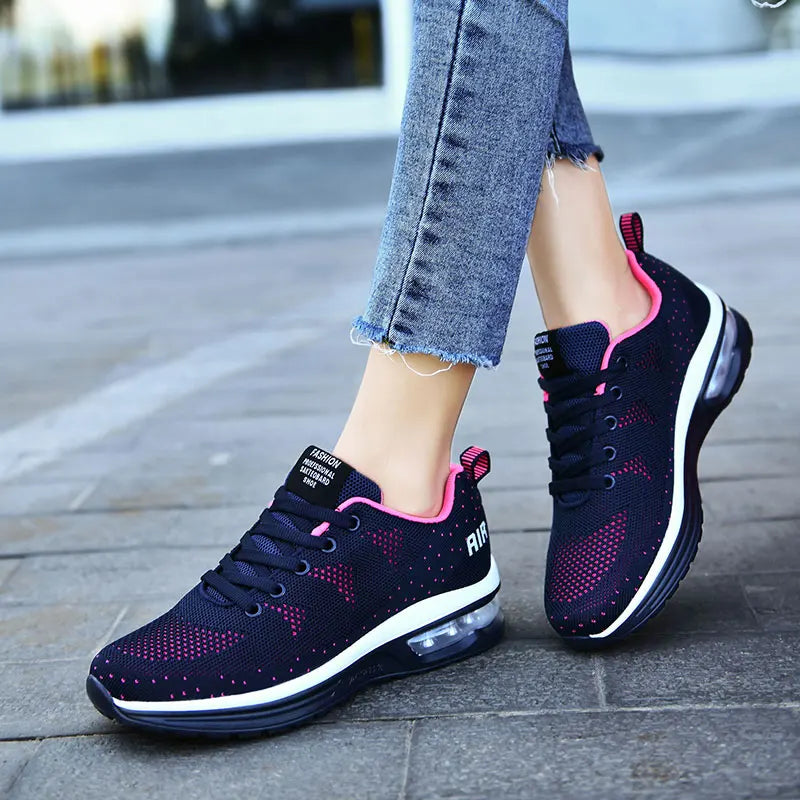 Casual Mesh Lace Up Breathable Thickening Extra High Running Shoes