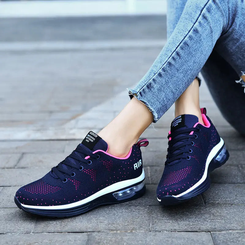 Casual Mesh Lace Up Breathable Thickening Extra High Running Shoes