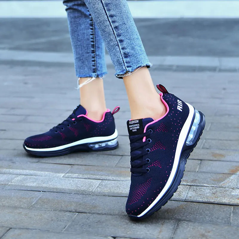 Casual Mesh Lace Up Breathable Thickening Extra High Running Shoes
