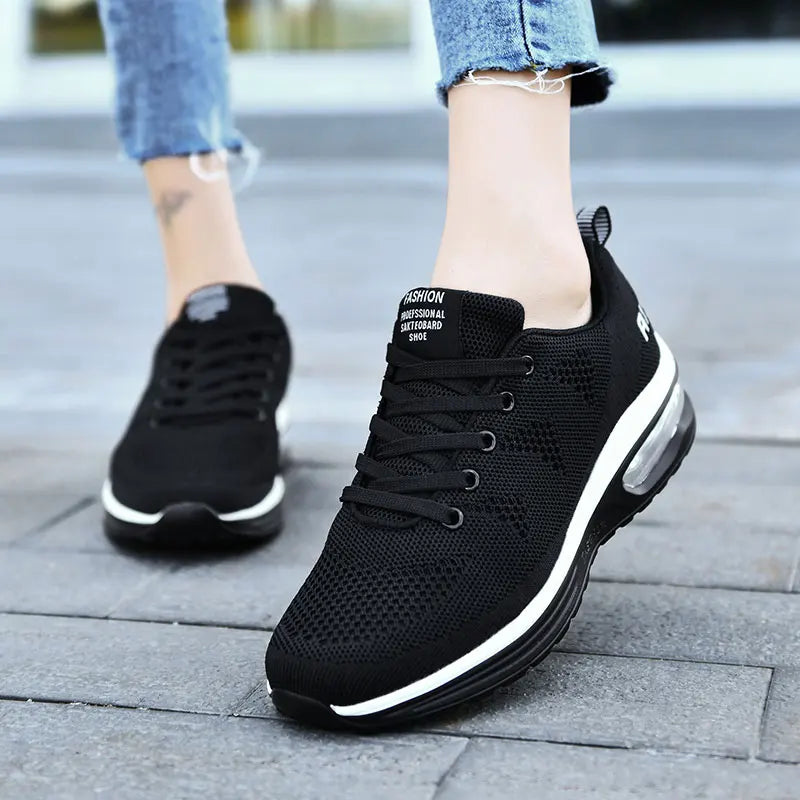 Casual Mesh Lace Up Breathable Thickening Extra High Running Shoes