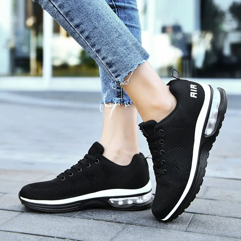 Casual Mesh Lace Up Breathable Thickening Extra High Running Shoes