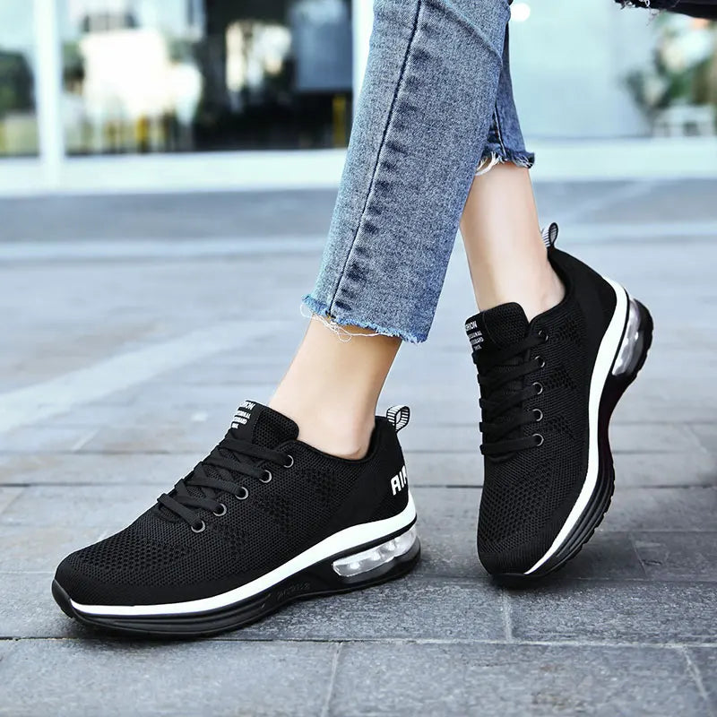 Casual Mesh Lace Up Breathable Thickening Extra High Running Shoes