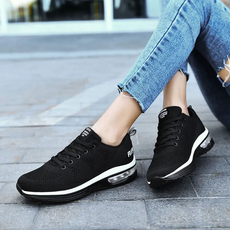 Casual Mesh Lace Up Breathable Thickening Extra High Running Shoes
