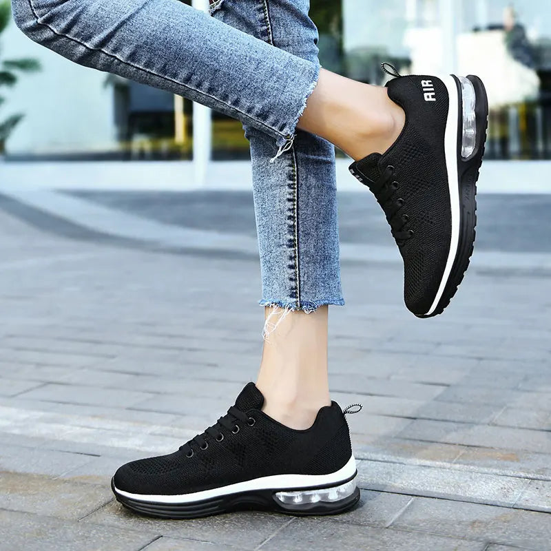 Casual Mesh Lace Up Breathable Thickening Extra High Running Shoes