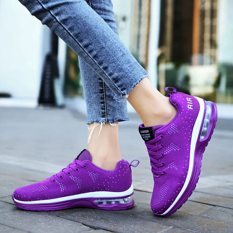 Casual Mesh Lace Up Breathable Thickening Extra High Running Shoes