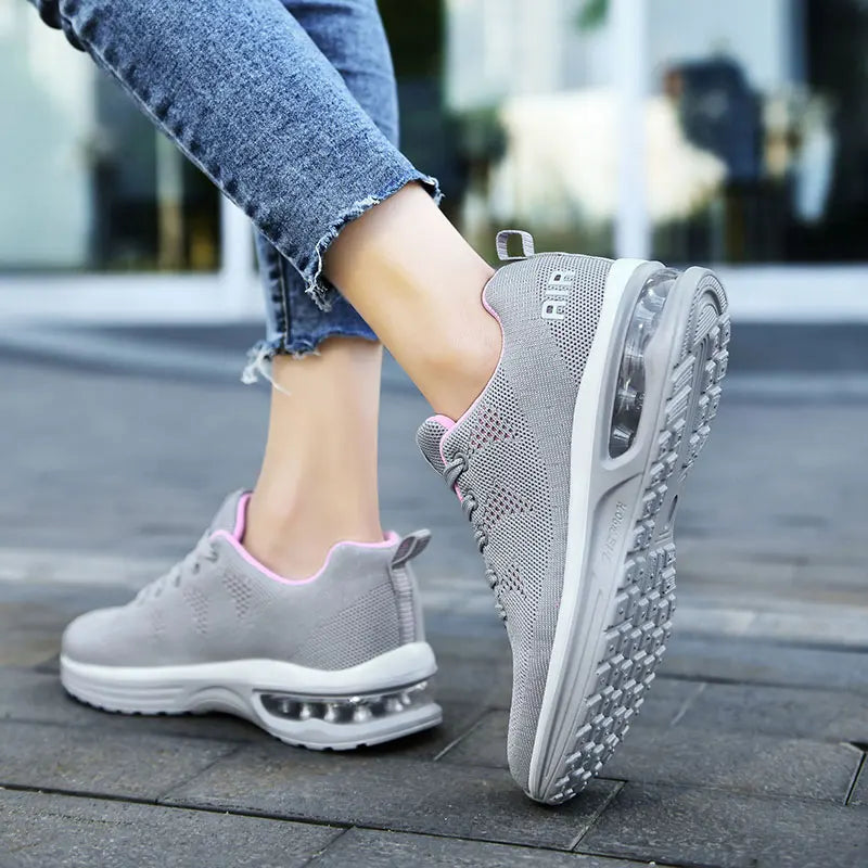 Casual Mesh Lace Up Breathable Thickening Extra High Running Shoes