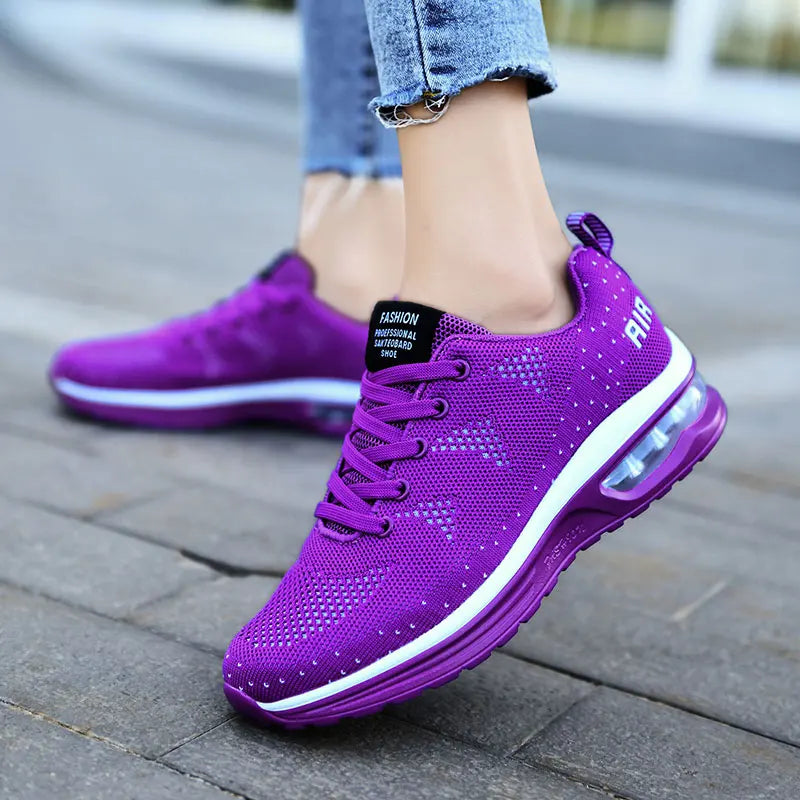 Casual Mesh Lace Up Breathable Thickening Extra High Running Shoes