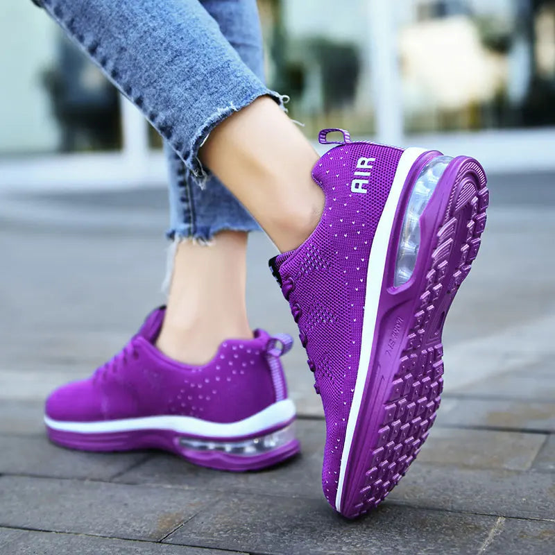 Casual Mesh Lace Up Breathable Thickening Extra High Running Shoes
