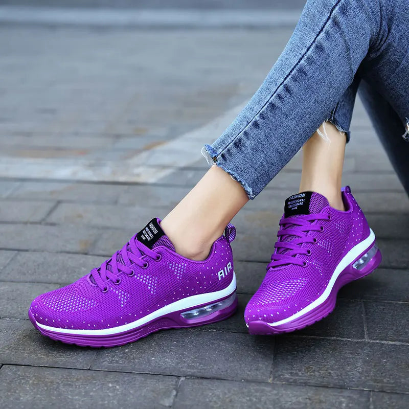 Casual Mesh Lace Up Breathable Thickening Extra High Running Shoes