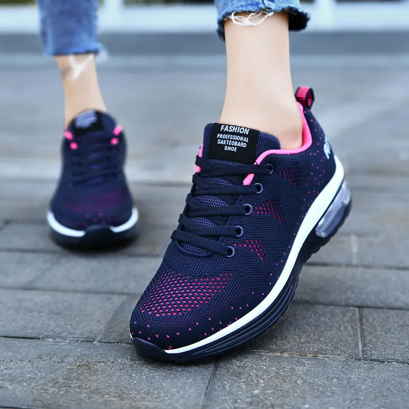 Casual Mesh Lace Up Breathable Thickening Extra High Running Shoes