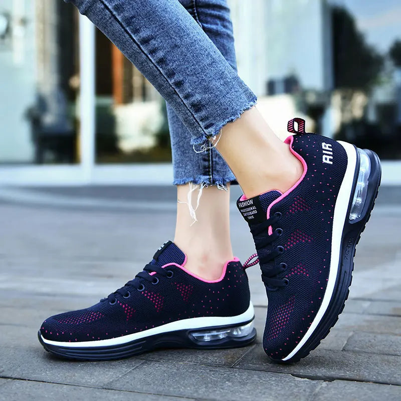 Casual Mesh Lace Up Breathable Thickening Extra High Running Shoes