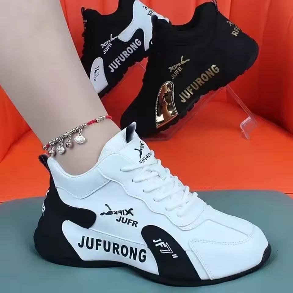 Casual Mesh Lace Up Sports Platform Shoes