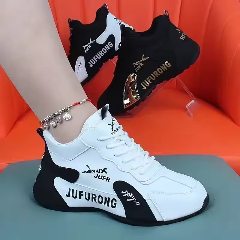Casual Mesh Lace Up Sports Platform Shoes
