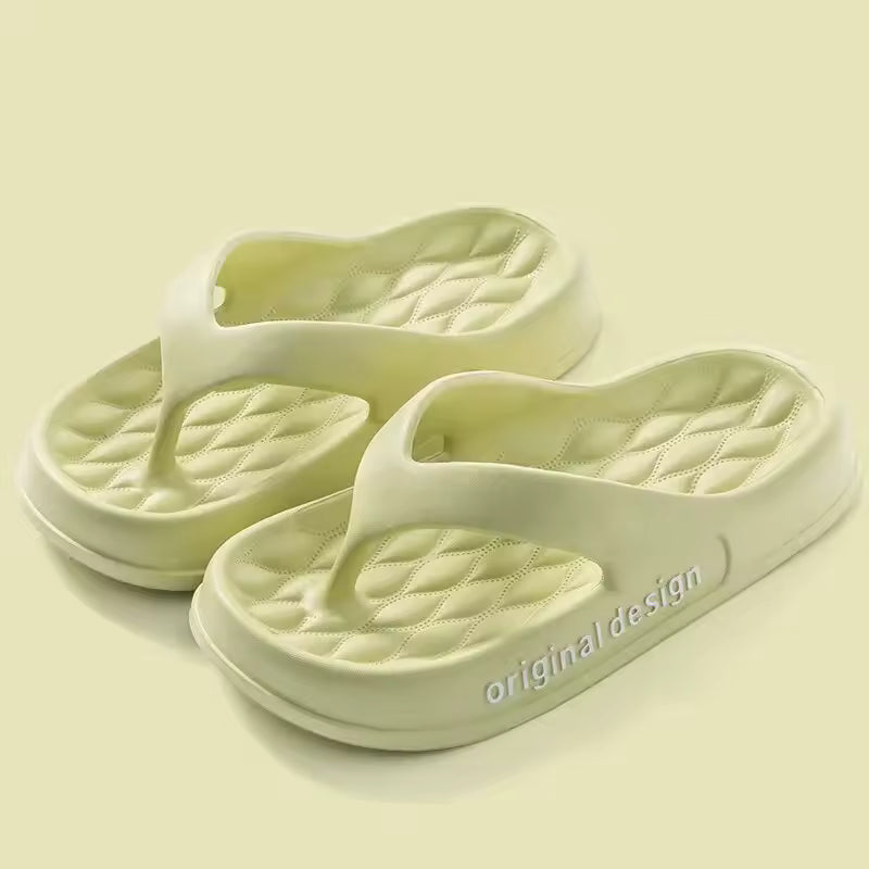 Casual Non-Slip Solid Color Indoor Shallow Flip Flops Slippers
