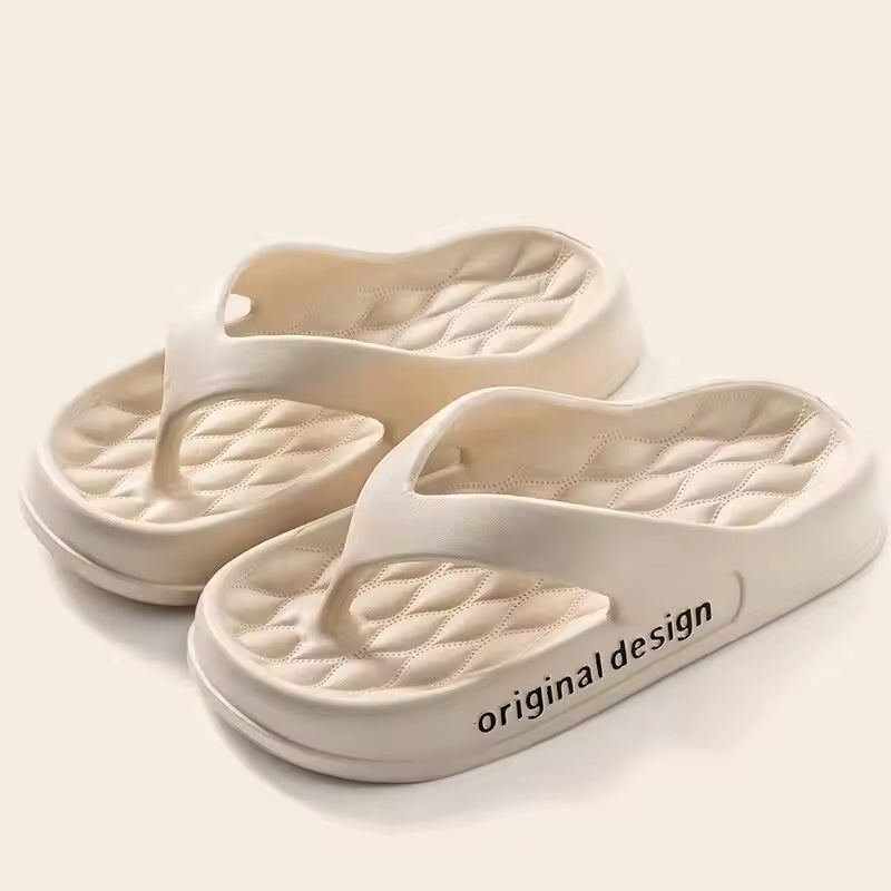 Casual Non-Slip Solid Color Indoor Shallow Flip Flops Slippers