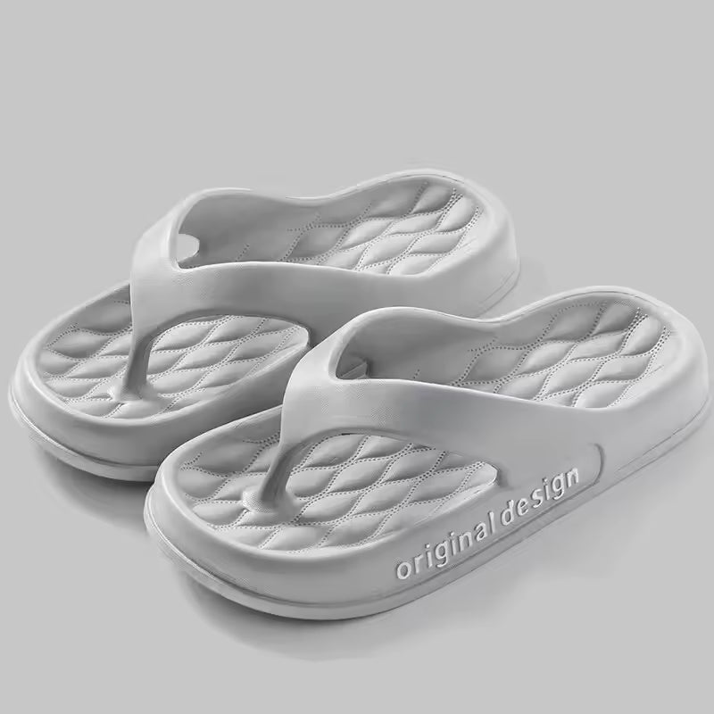 Casual Non-Slip Solid Color Indoor Shallow Flip Flops Slippers