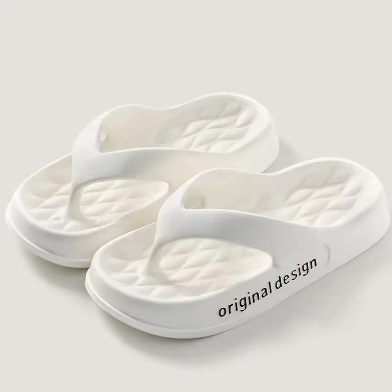 Casual Non-Slip Solid Color Indoor Shallow Flip Flops Slippers