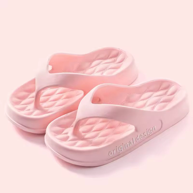Casual Non-Slip Solid Color Indoor Shallow Flip Flops Slippers