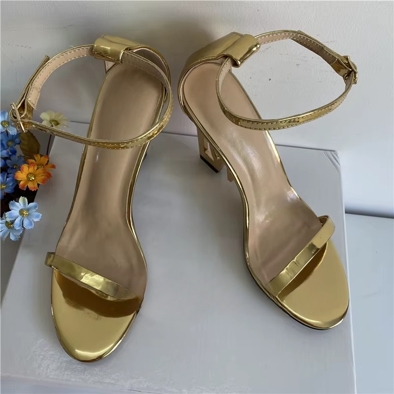 Casual One-strap Fretwork Party Letter-Love Strange High Heels Gladiator Sandals