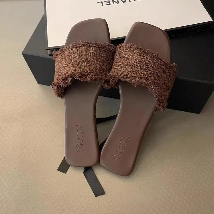 Casual Open-toe Beach Style Flip Flops Slides Flat Slippers