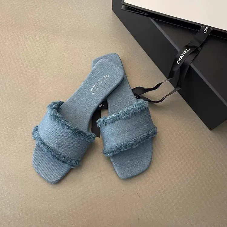 Casual Open-toe Beach Style Flip Flops Slides Flat Slippers