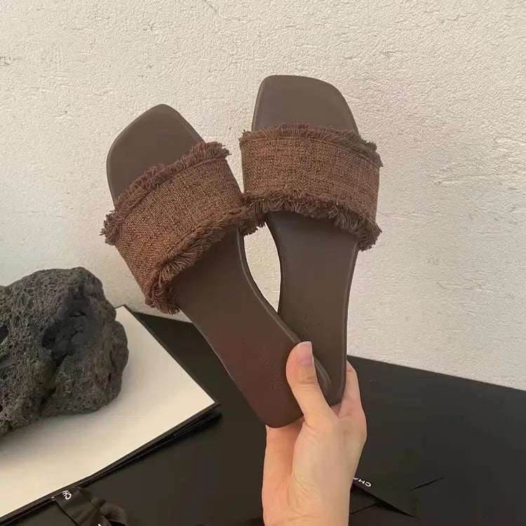 Casual Open-toe Beach Style Flip Flops Slides Flat Slippers