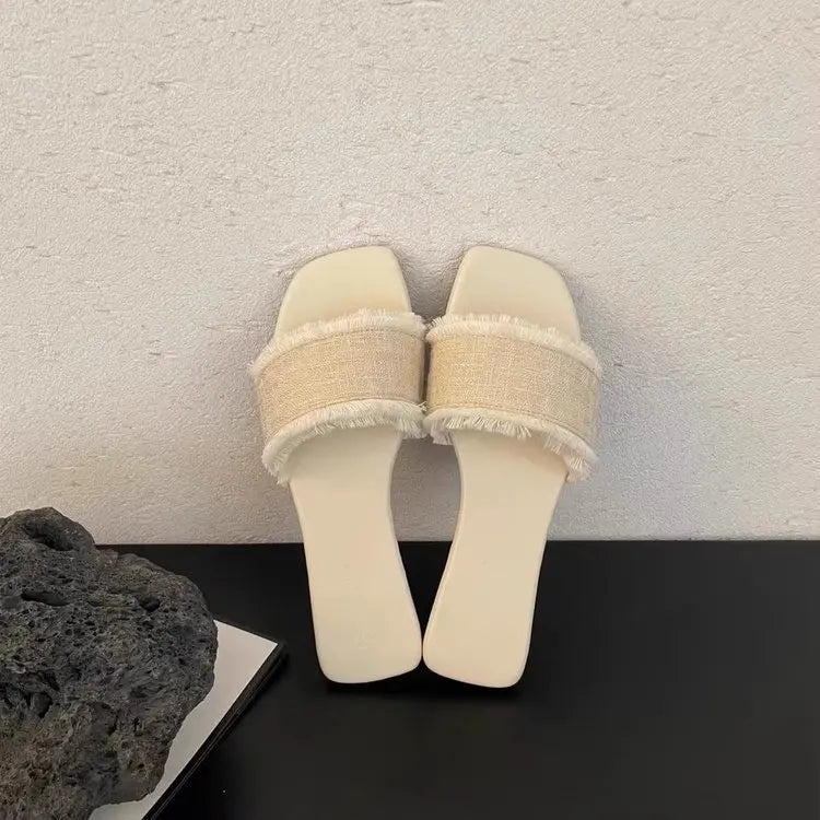 Casual Open-toe Beach Style Flip Flops Slides Flat Slippers