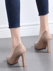 Casual Patent Leather Pointed Toe Stiletto Heel Shoes