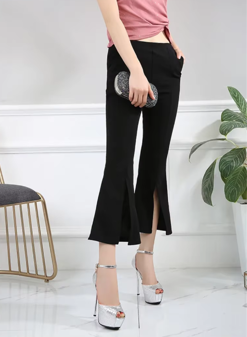 Casual Peep Toe Platform Wrinkled Leather Metal Buckle High Heels