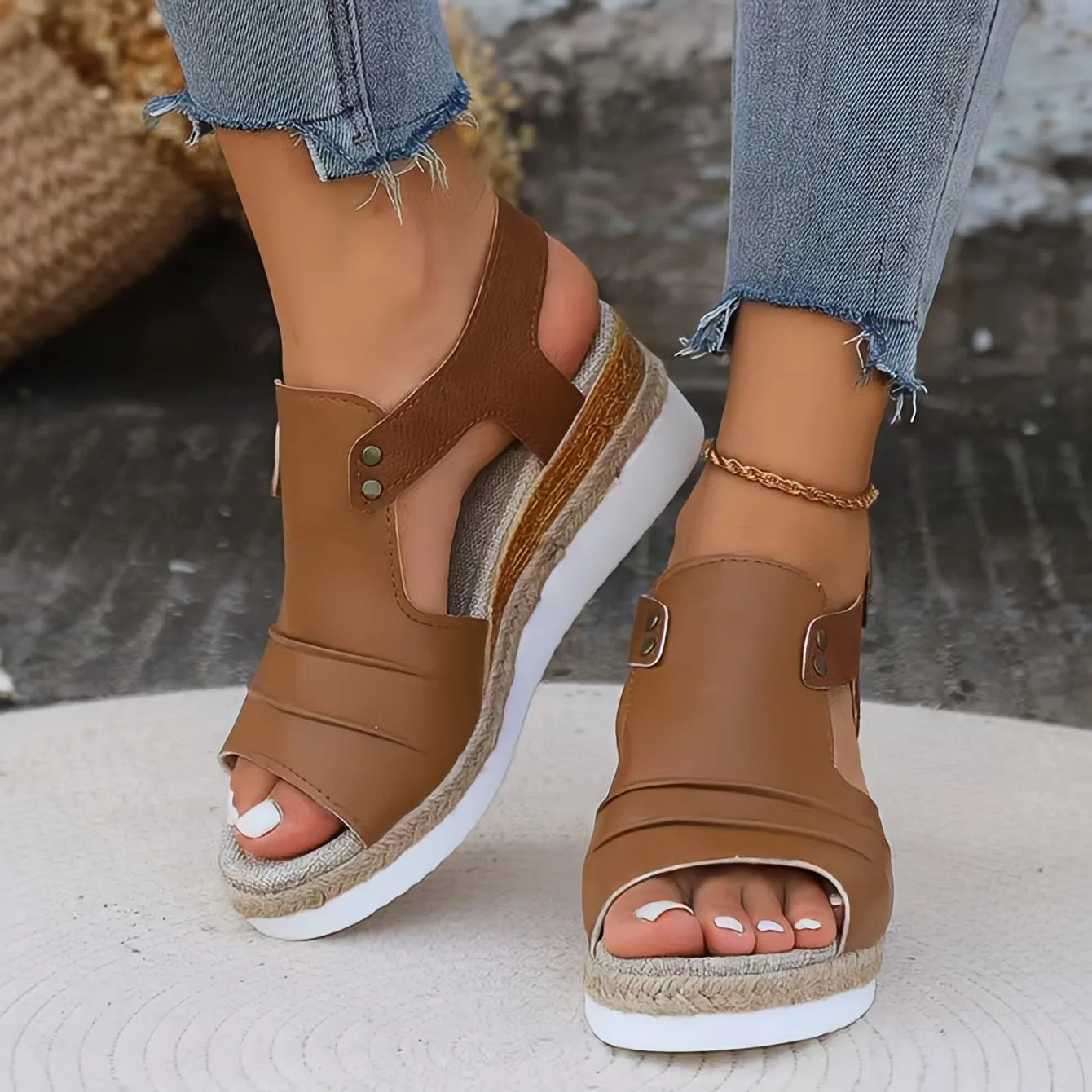 Casual Platform Back Strap Designer Wedges Sandals