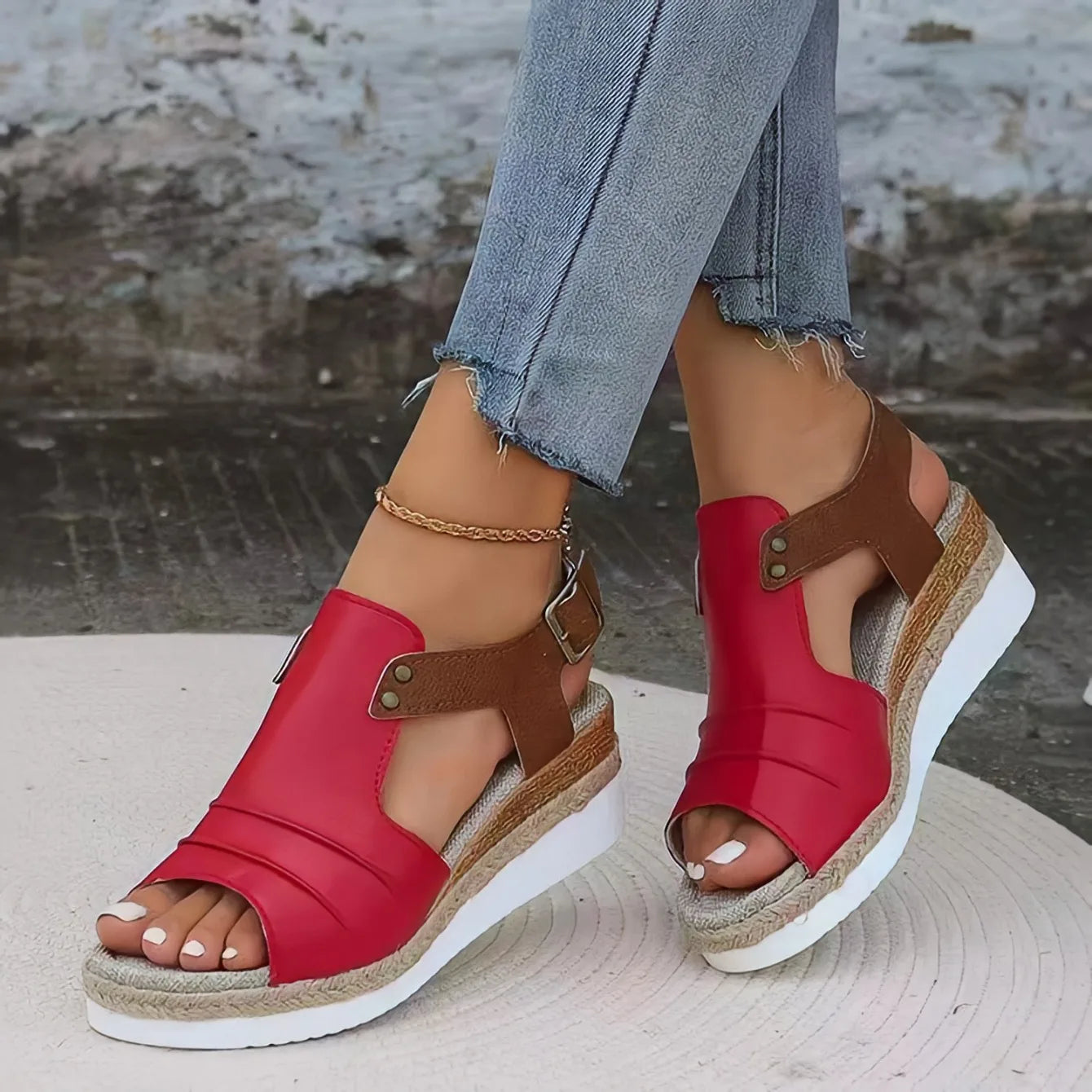 Casual Platform Back Strap Designer Wedges Sandals